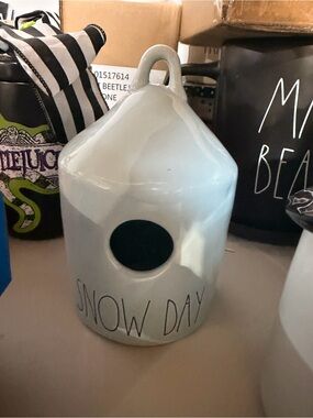 Rae Dunn Snow Day Light Blue Ceramic Birdhouse